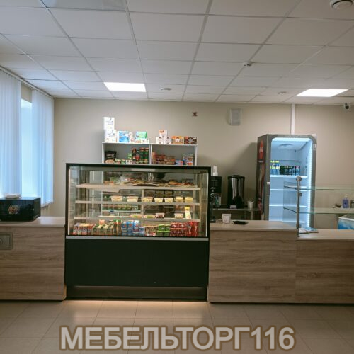 Витрины, кассовый прилавок для кафе в больницу.